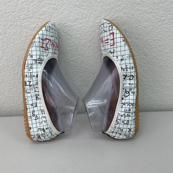 Goby Math Science Novelty Print Slip On Ballet Flats Shoes Womens size 39 US 8.5 - Picture 8 of 10